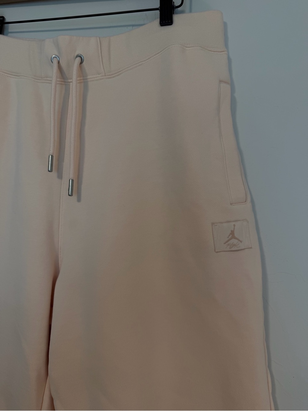 Jordan Flight large Light Pink high waisted Wide Leg Sweatpants with Drawstring - Picture 3 of 4